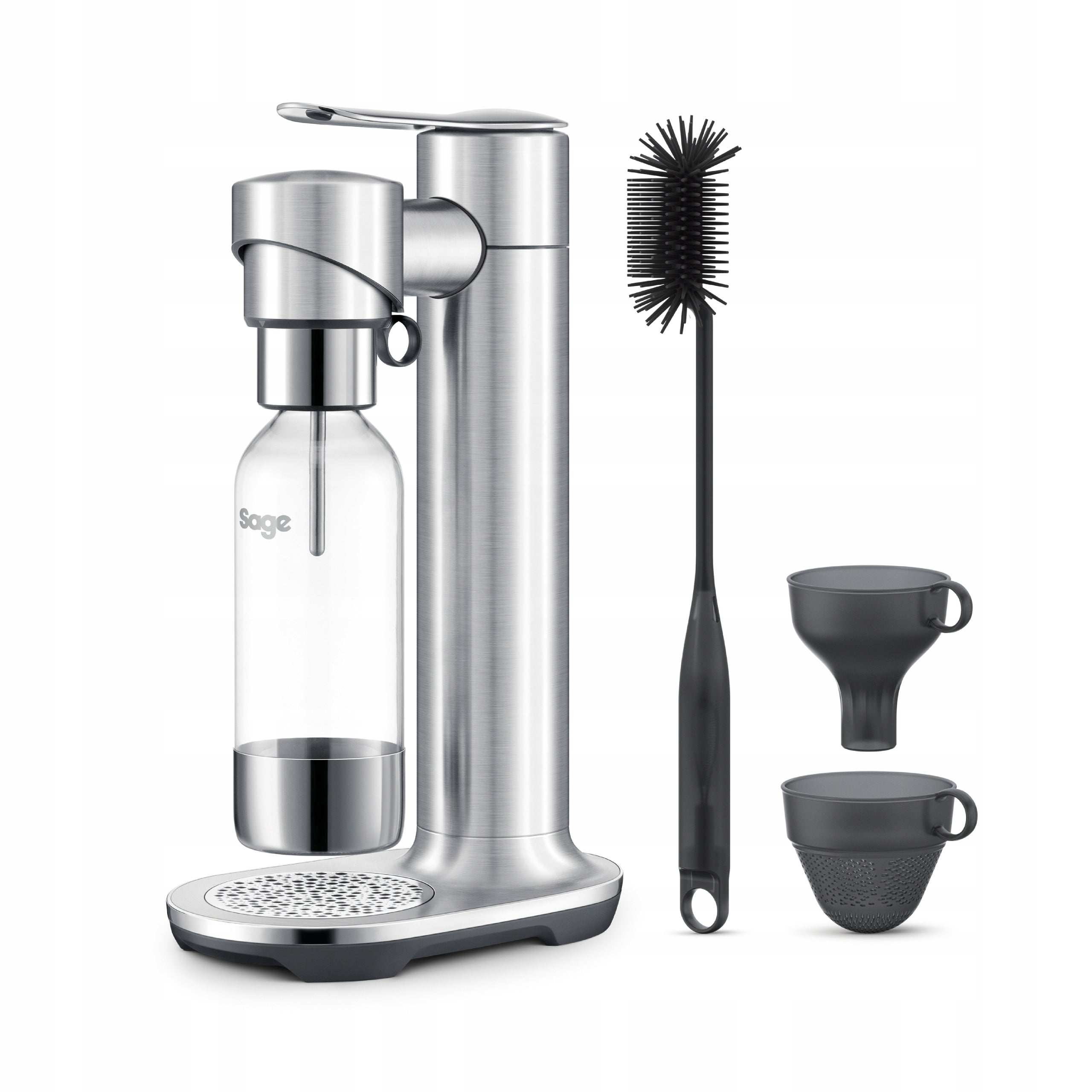 Saturator for Water the InFizz Fusion SCA800BSS Silver 1 Liter NEW DESIGN Brand Sage