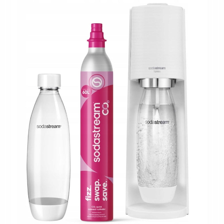 Saturator for gassing water SodaStream Terra white 1 bottle + CO2 cartridge