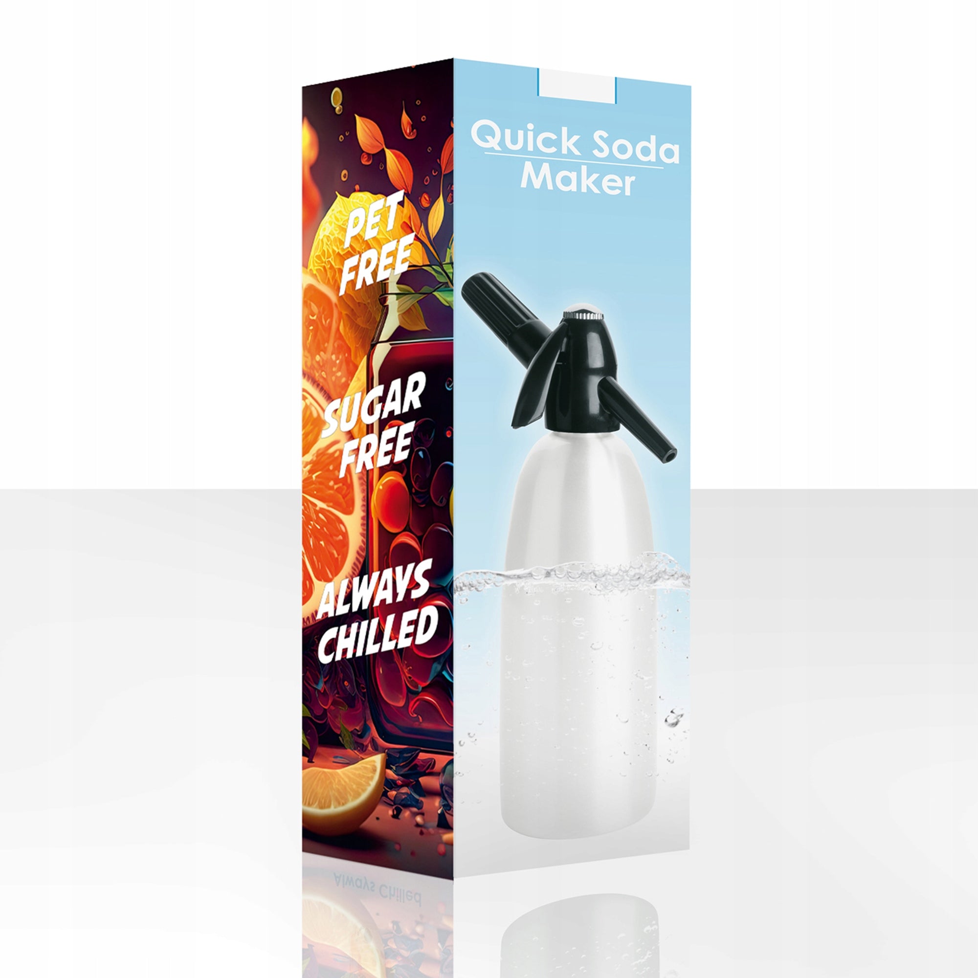 Saturator for sparkling water 1L QUICK SODA ART SA-01B Home Siphon White Brand Art