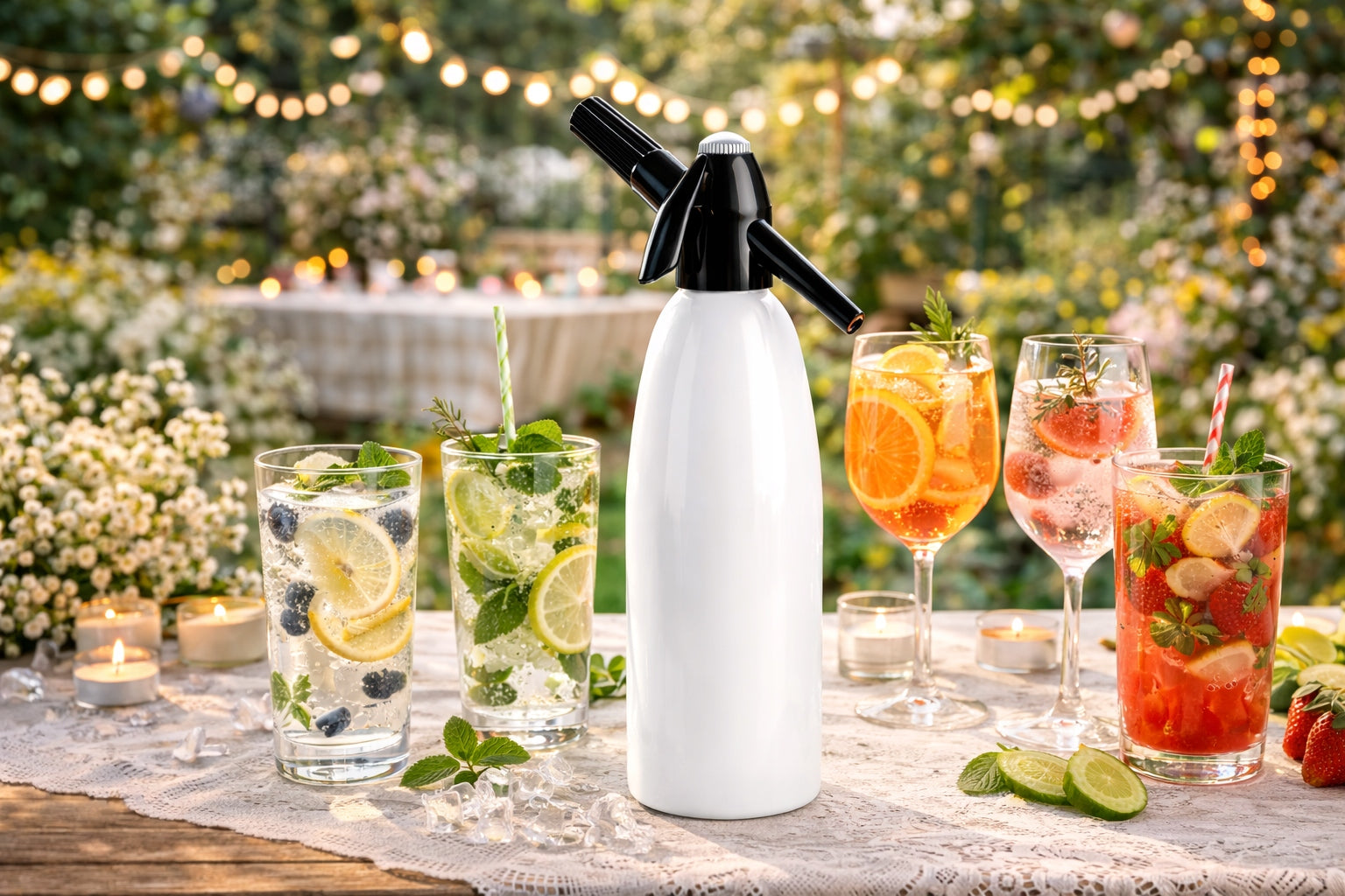 Saturator for sparkling water 1L QUICK SODA ART SA-01B Home Siphon White Dominant color white