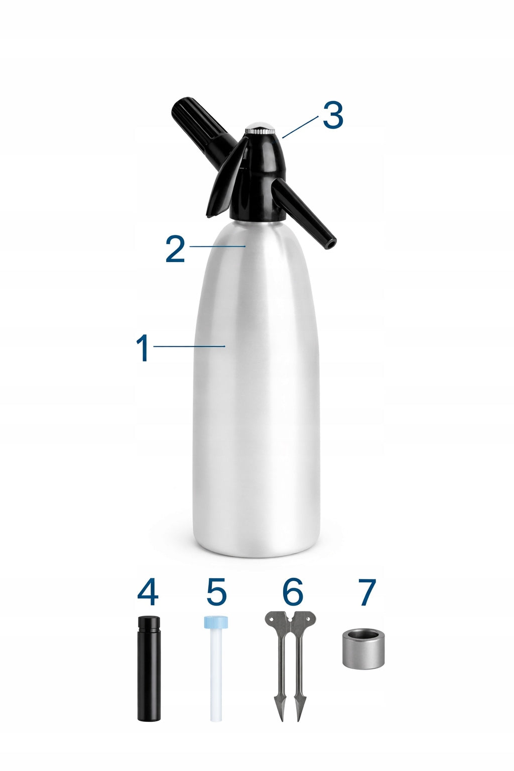 Saturator for sparkling water 1L QUICK SODA ART SA-01B Home Siphon White Product weight with unit packaging 0.93 kg