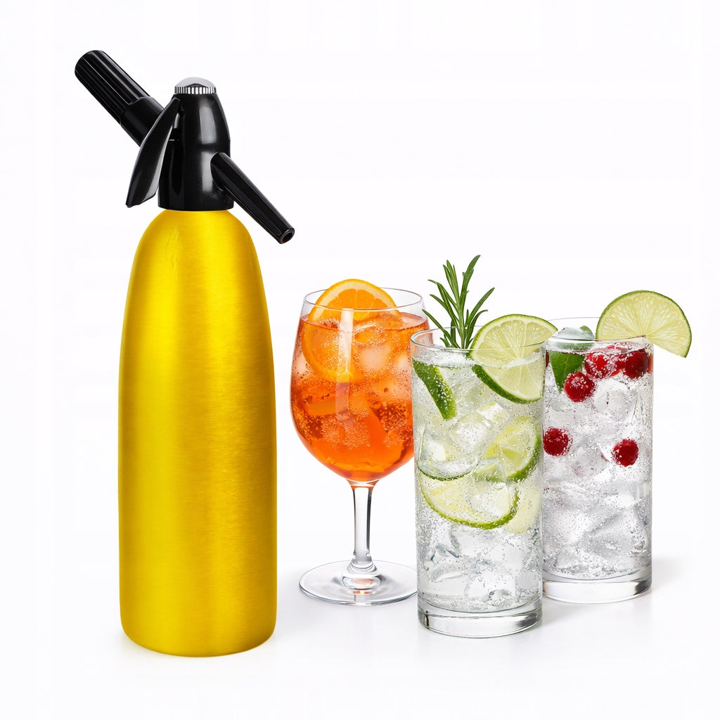 Saturator for sparkling water 1L QUICK SODA ART SA-1L Home Siphon Gold
