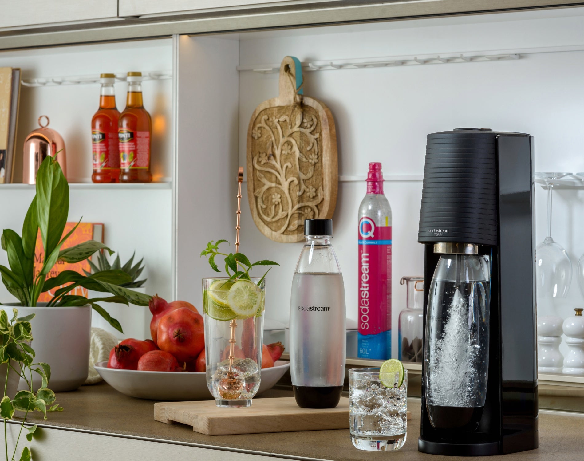 Saturator for sparkling water SodaStream Terra black + 3 bottles + gas Product weight with unit packaging 0.35 kg