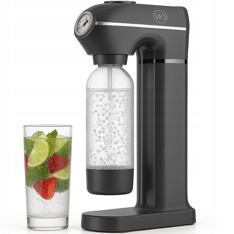 Saturator for sparkling water ViO SodaBoom SD-7006 grey with pressure gauge - grey Packaging status original