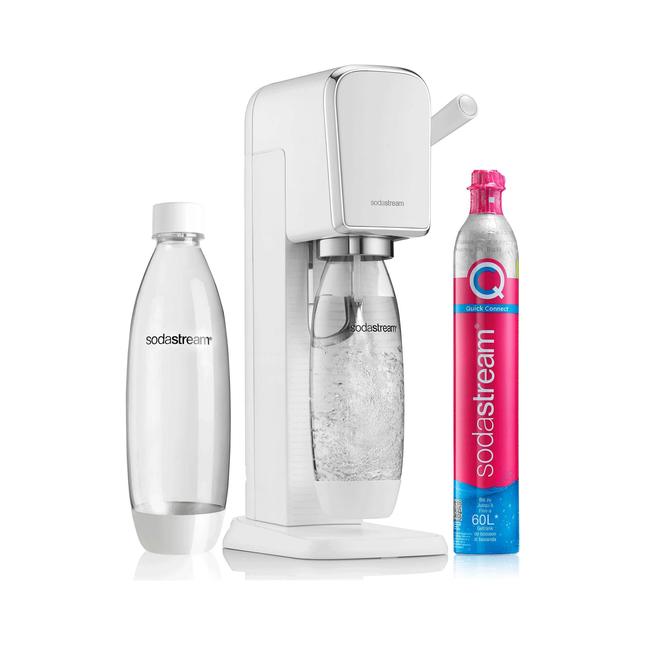 Saturator for water SodaStream Art white + bottle Fuse 1l + gas
