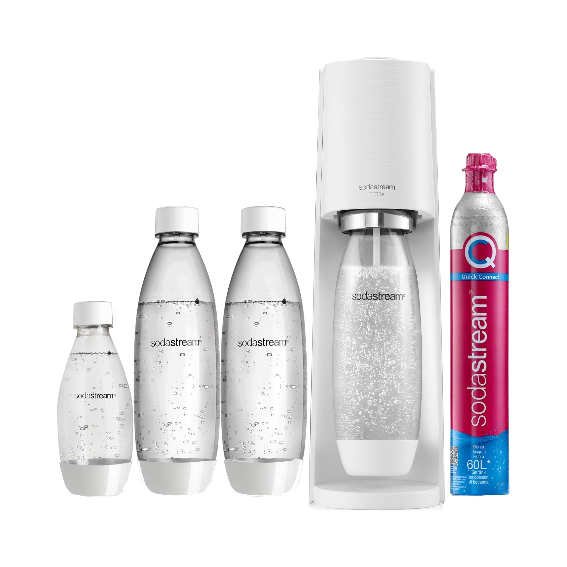 Saturator sparkling water maker SodaStream Terra white 3 bottles + CO2