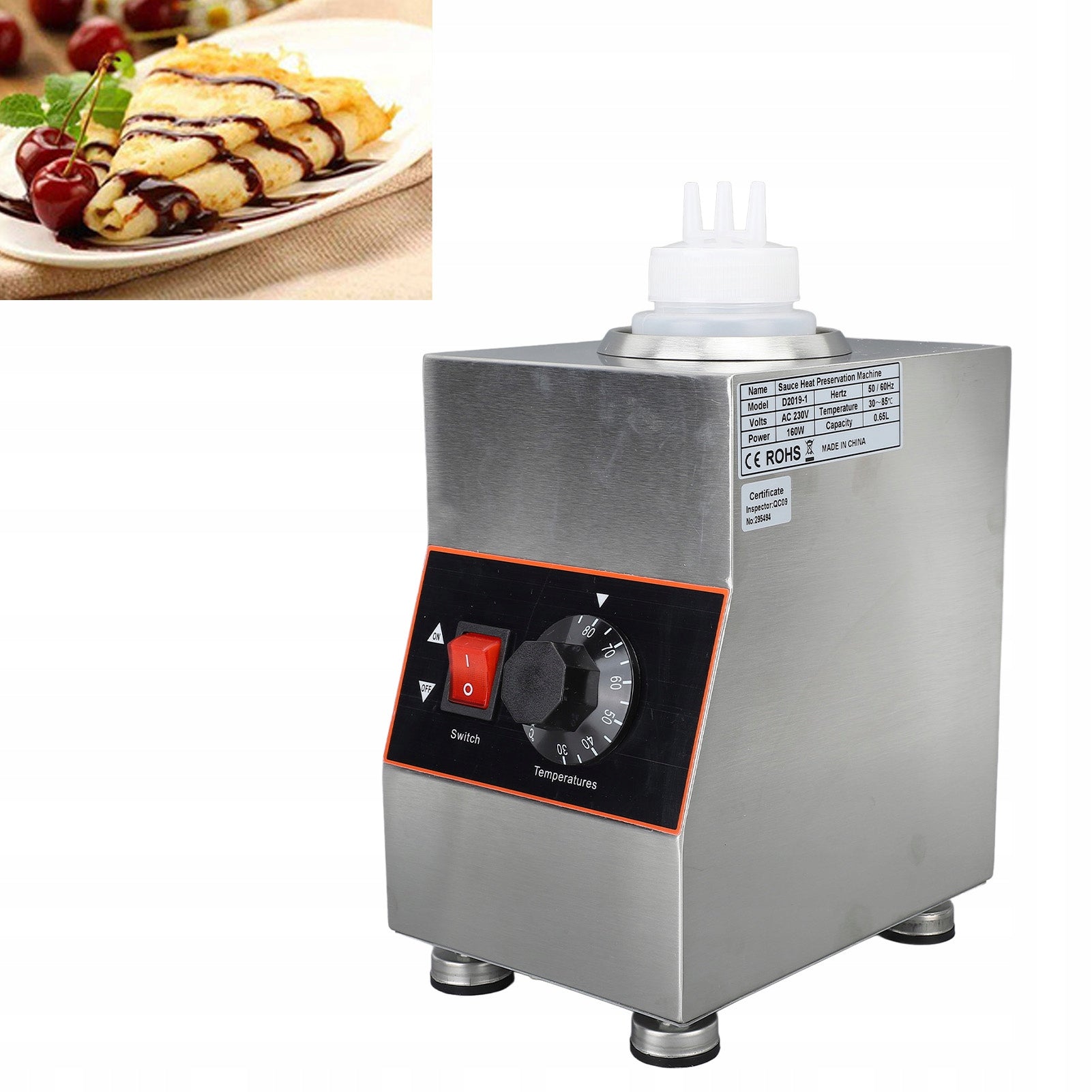 Sauce Warmer 650ml 160W Fast Heating Precise Control Packaging status original