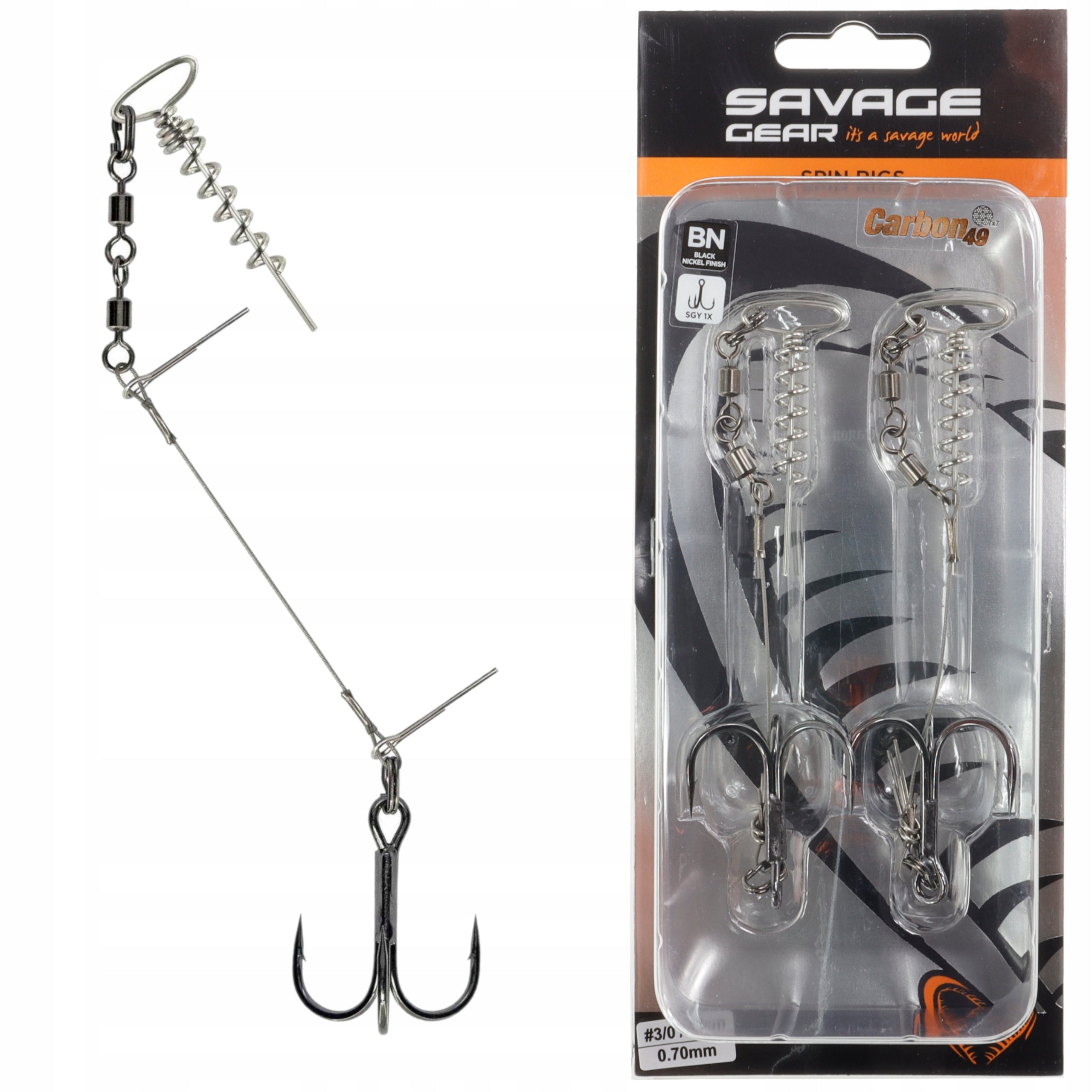 Savage Gear SPIN RIG steel armour 8,5 cm 23 kg anchor 2 SGY 2 pieces