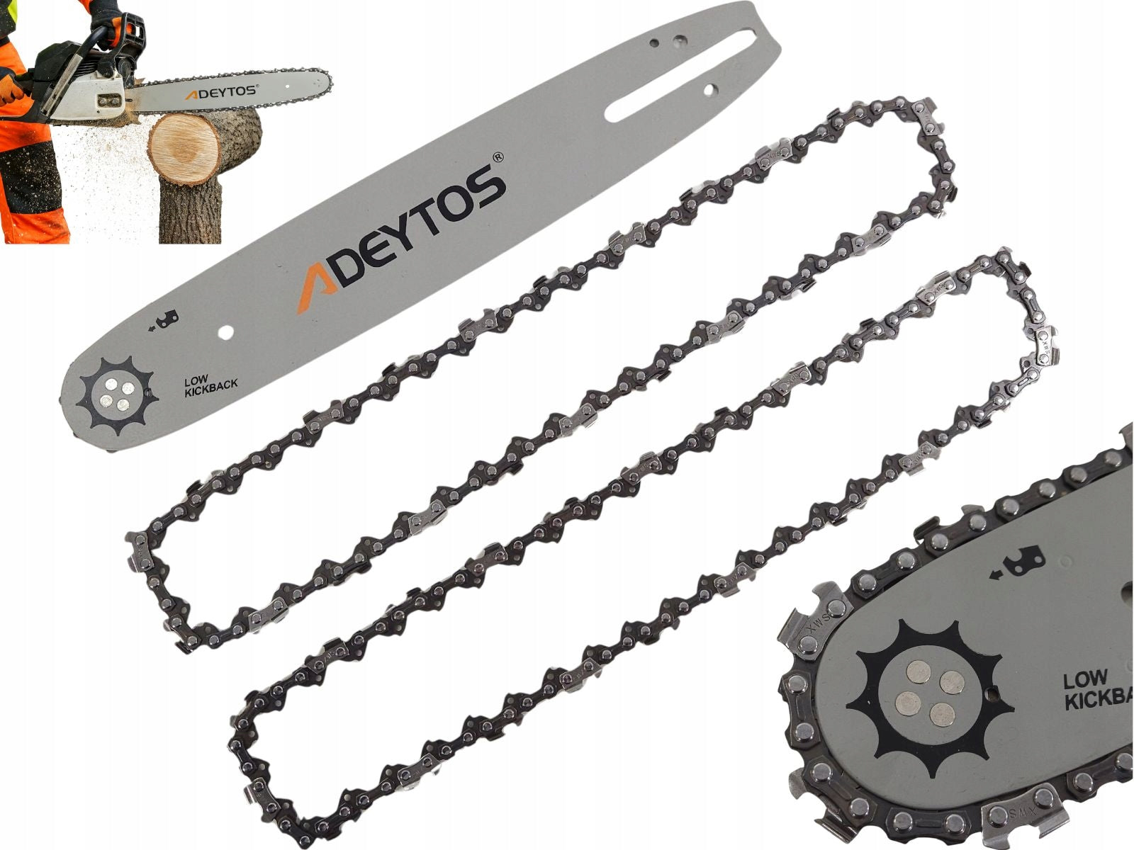 Saw guide 12" 3/8 for branch 2X chain closed 34cm 45ZP 22Z