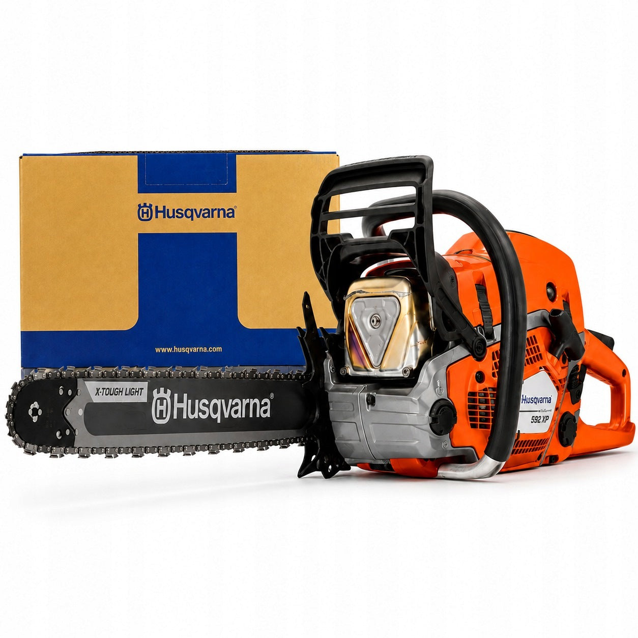 Saw saw Husqvarna 592XP professional saw with a capacity of 93 cm 7,6HP