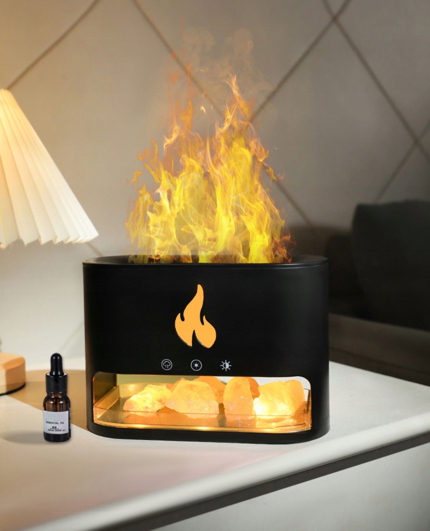 Scent diffuser humidifier with Himalayan salt LED electric salt Batteries included no