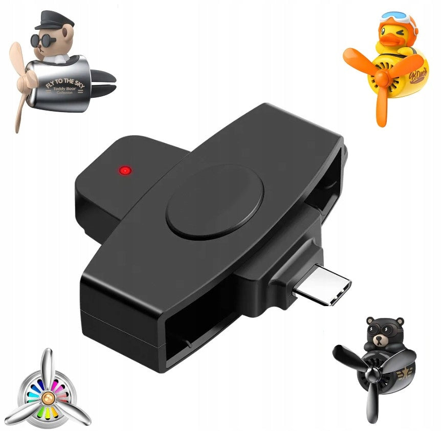 Scent for grille + DRIVER CARD READER FOR TACHOGRAPHS + PROGRAM + LEASH Packaging status original
