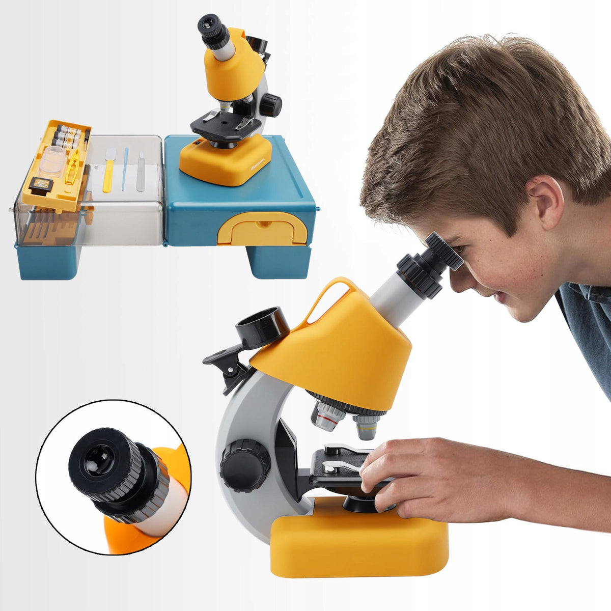 Scientific Microscope for Children School Set 1200x Educational Gift 6+ Product weight with unit packaging 1.3 kg