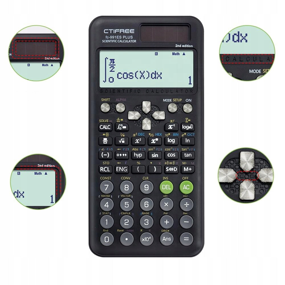 Scientific calculator Casio 991ES 417 functions 2-line Manufacturer code ida08588
