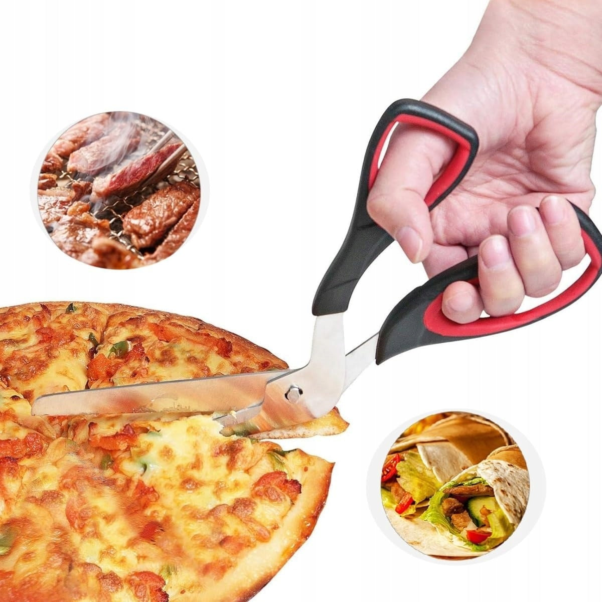 Scissors PIZZA Scissors SCISSORS CUTTING PIZZA SPLIT FOLDING Packaging status original