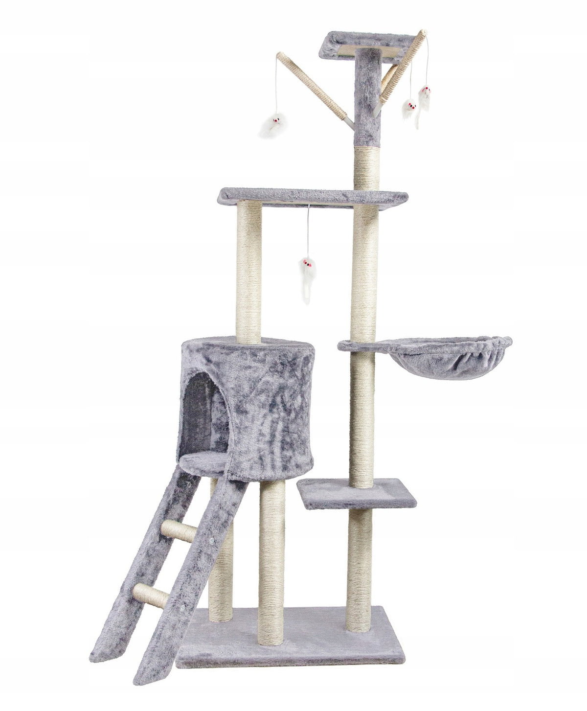 Scratcher cat booth tree bed Cottage posts 138cm 6 levels (F014)