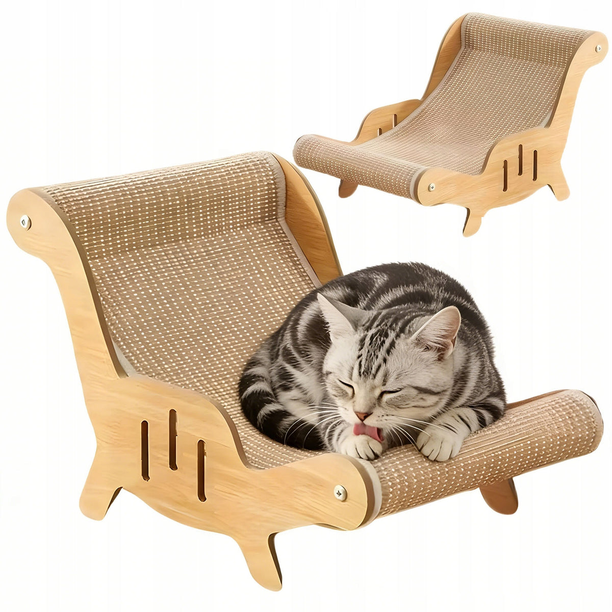 Scratcher with Bed Sizal Wood Stable Cat Couch For Living Room