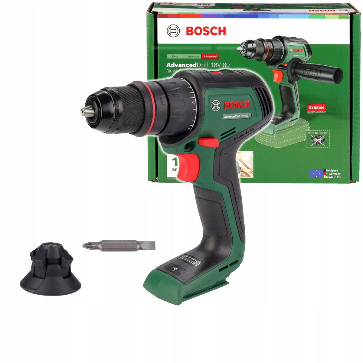 Screwdriver 18V ADVANCEDDRILL 18V-80 BOSCH BRUSHLESS BODY
