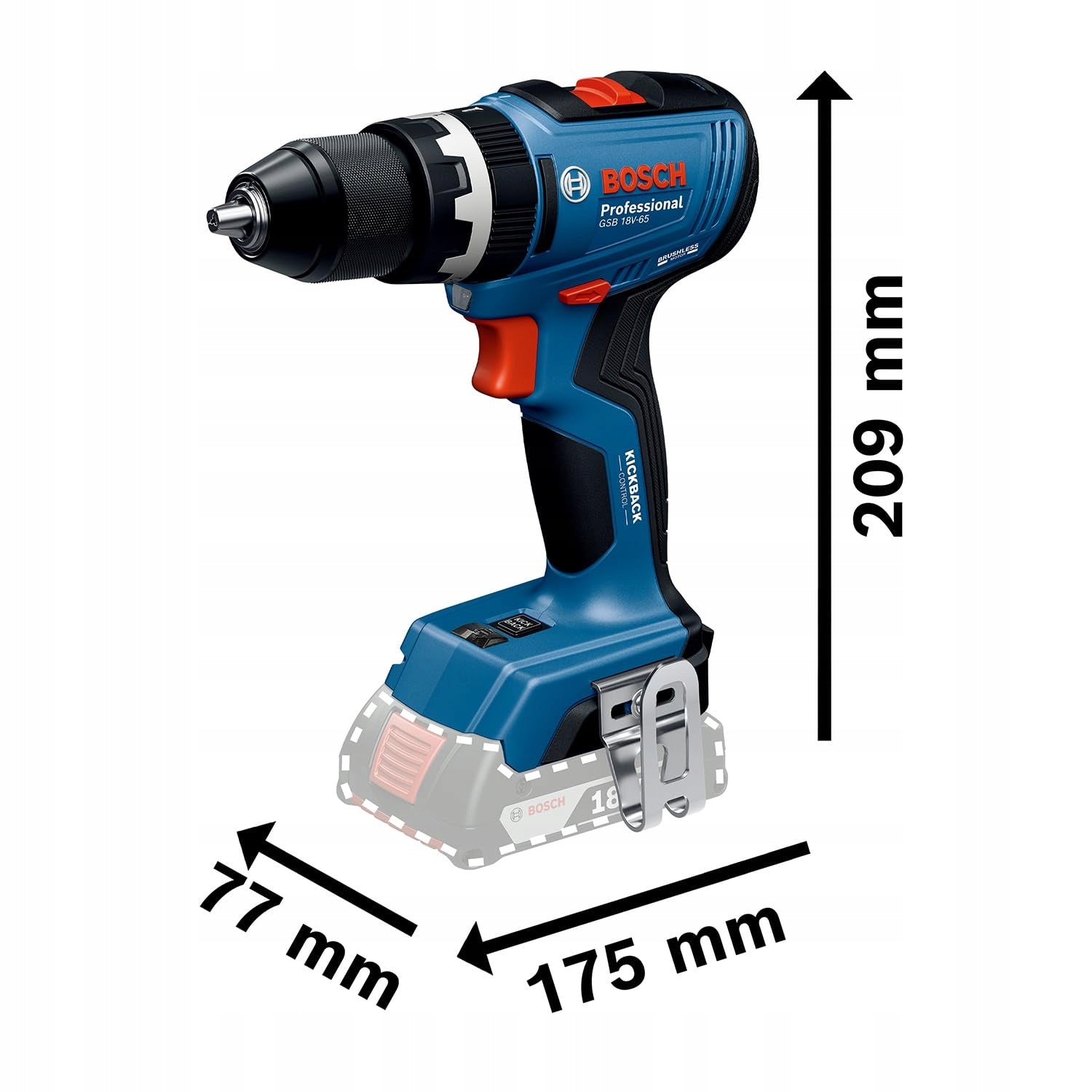 Screwdriver Bosch battery power 18 V 06019N3300 Brand Bosch