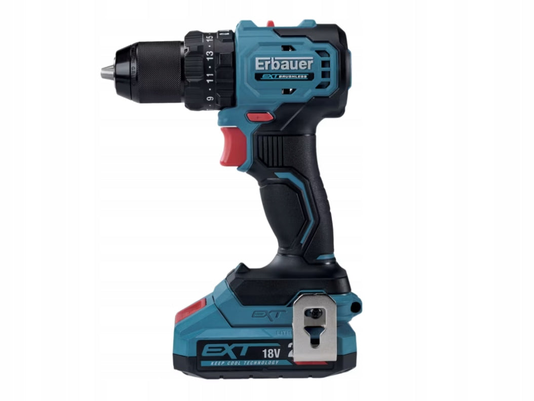 Screwdriver Impact Drill Erbauer 18 V 2 Ah + LOADER Packaging status original