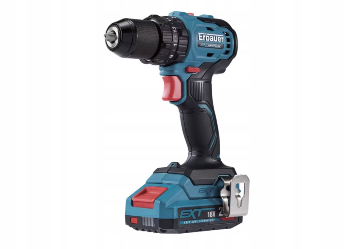 Screwdriver Impact Drill Erbauer 18 V 2 Ah + LOADER