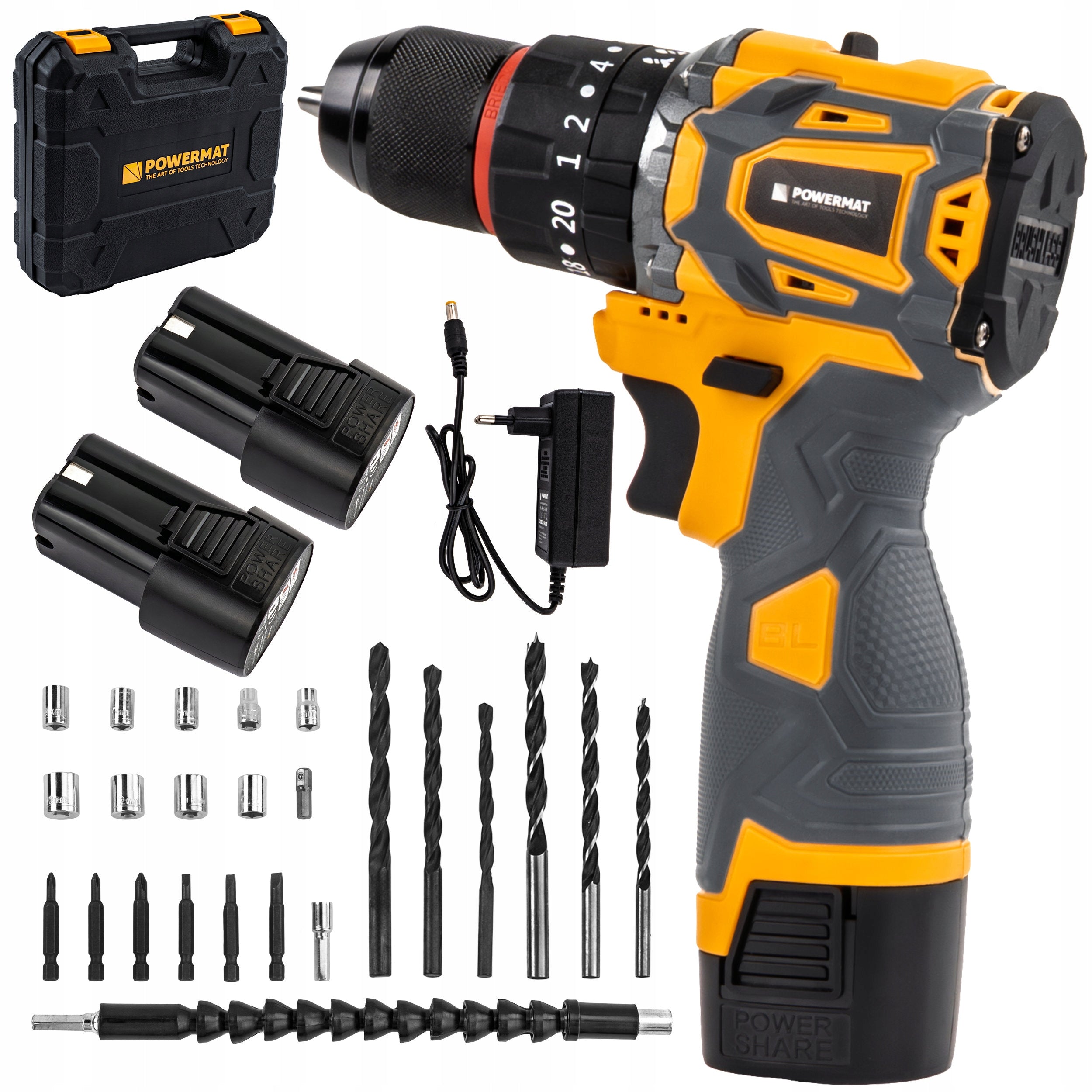 Screwdriver Powermat battery power supply 230 V PM1412