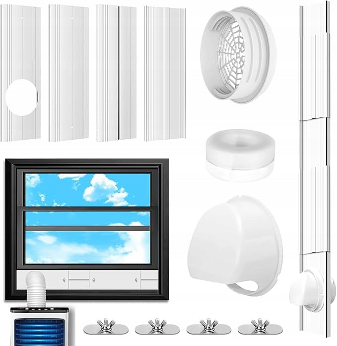 Seal kit for air conditioning window 13-15cm universal adjustable white