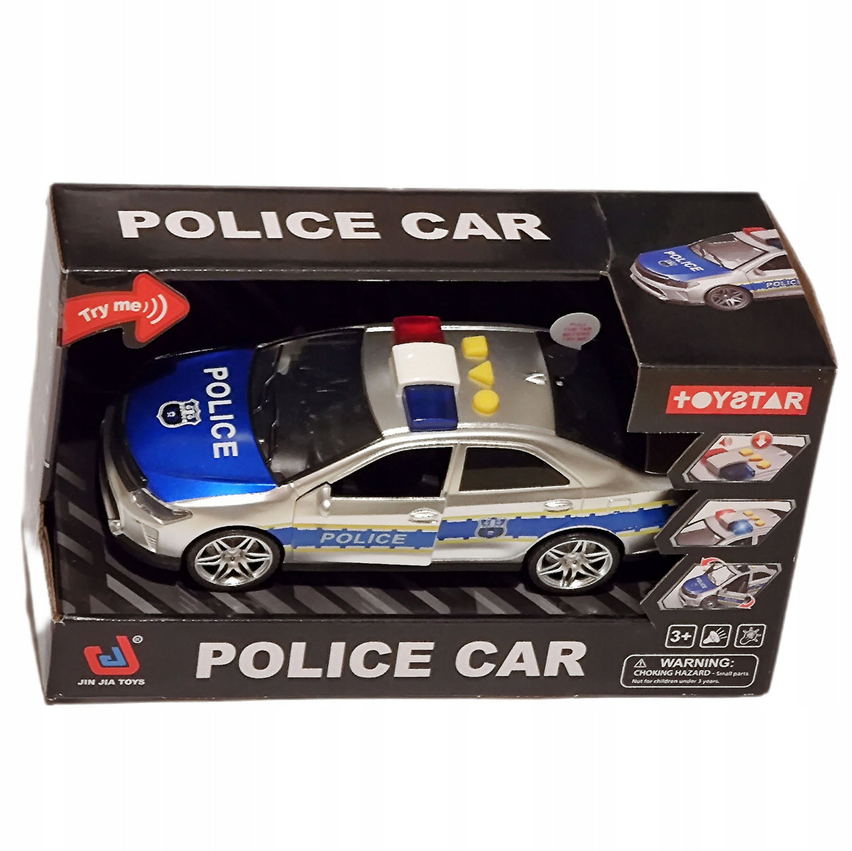 Sedan police car opening doors signals Packaging status original