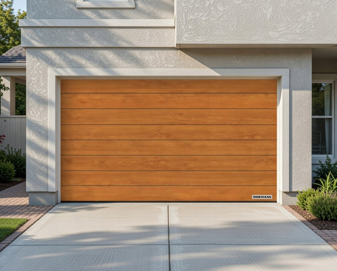 Segmented Garage Gate Hormann RenoMatic 3000x2125 Golden Oak Manufacturer code R3000x2125MDCGOLDZ
