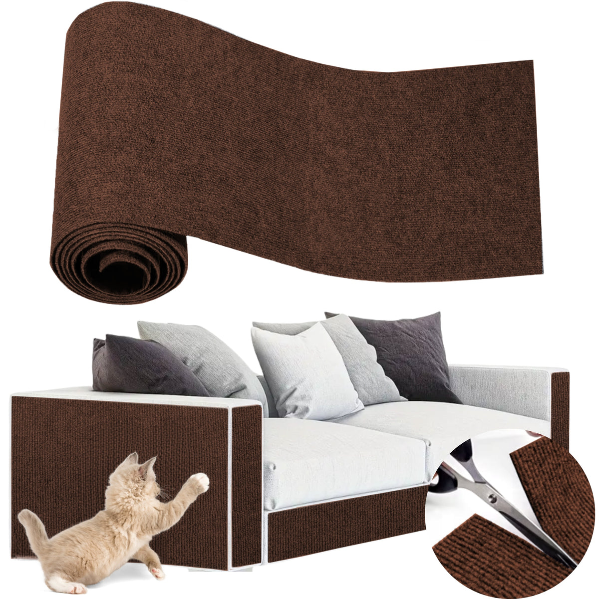 Self Adhesive Couch SCRATCHING MAT Cat Furniture Protection 200x40