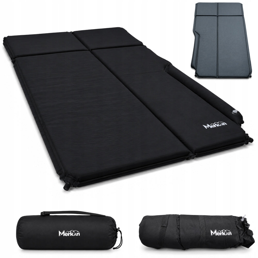 Self-Inflating Hiking Mat Two-Person Camping Black MERKAN
