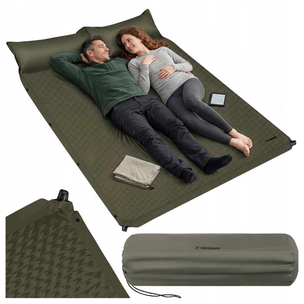 Self-Inflating Hiking Mattress Double Camping Retractable Lightweight