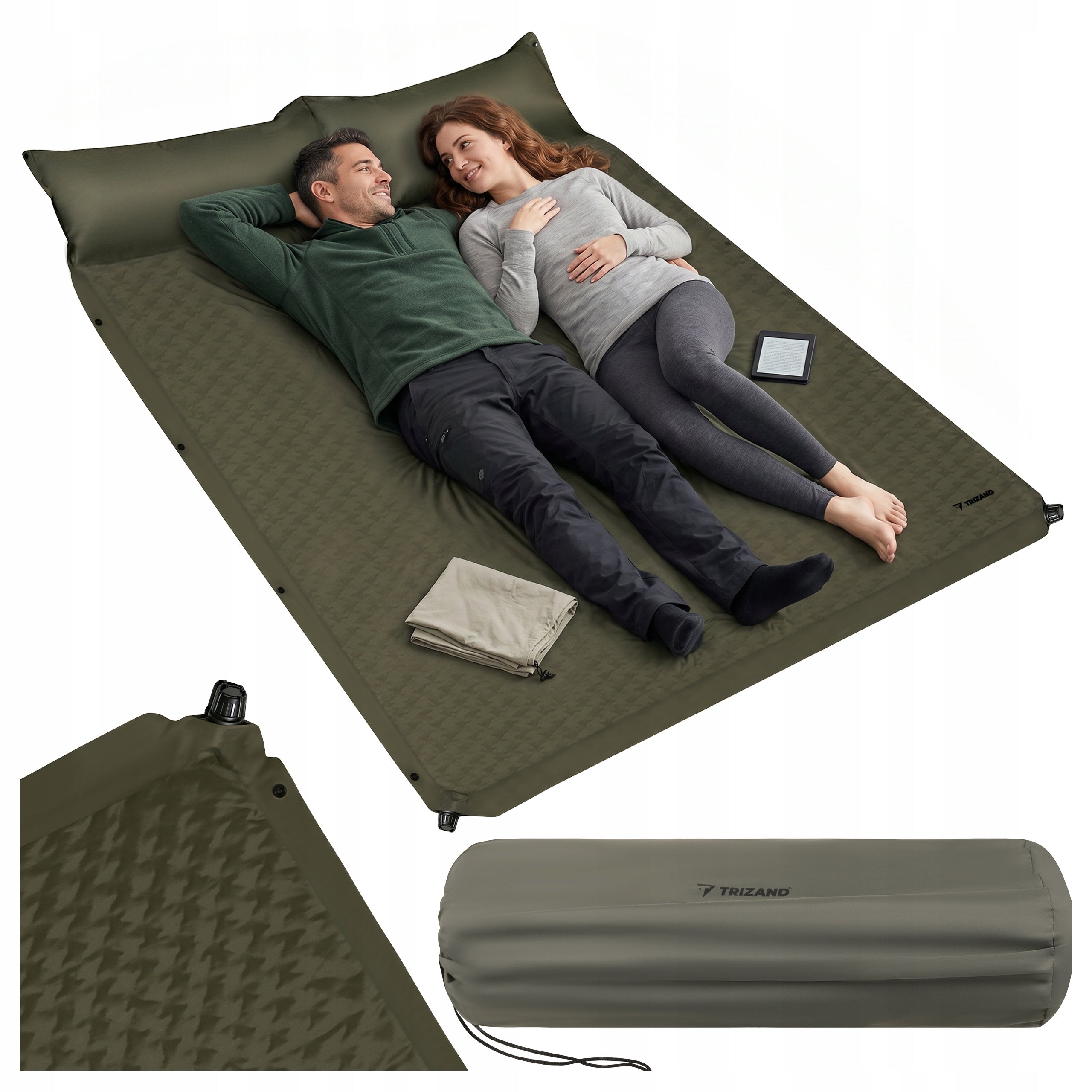 Self-Inflating Hiking Mattress Double Camping Retractable Lightweight