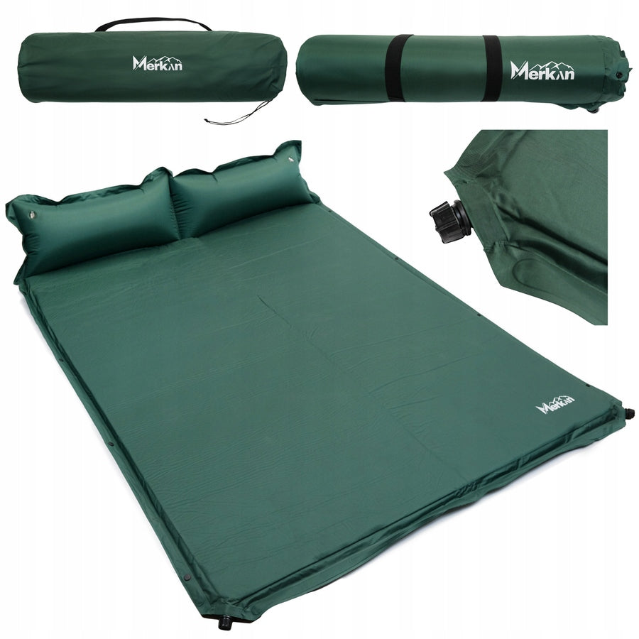 Self-Inflating Mattress Mat Tourist Mat Double With Pillow 3 cm Color transparent