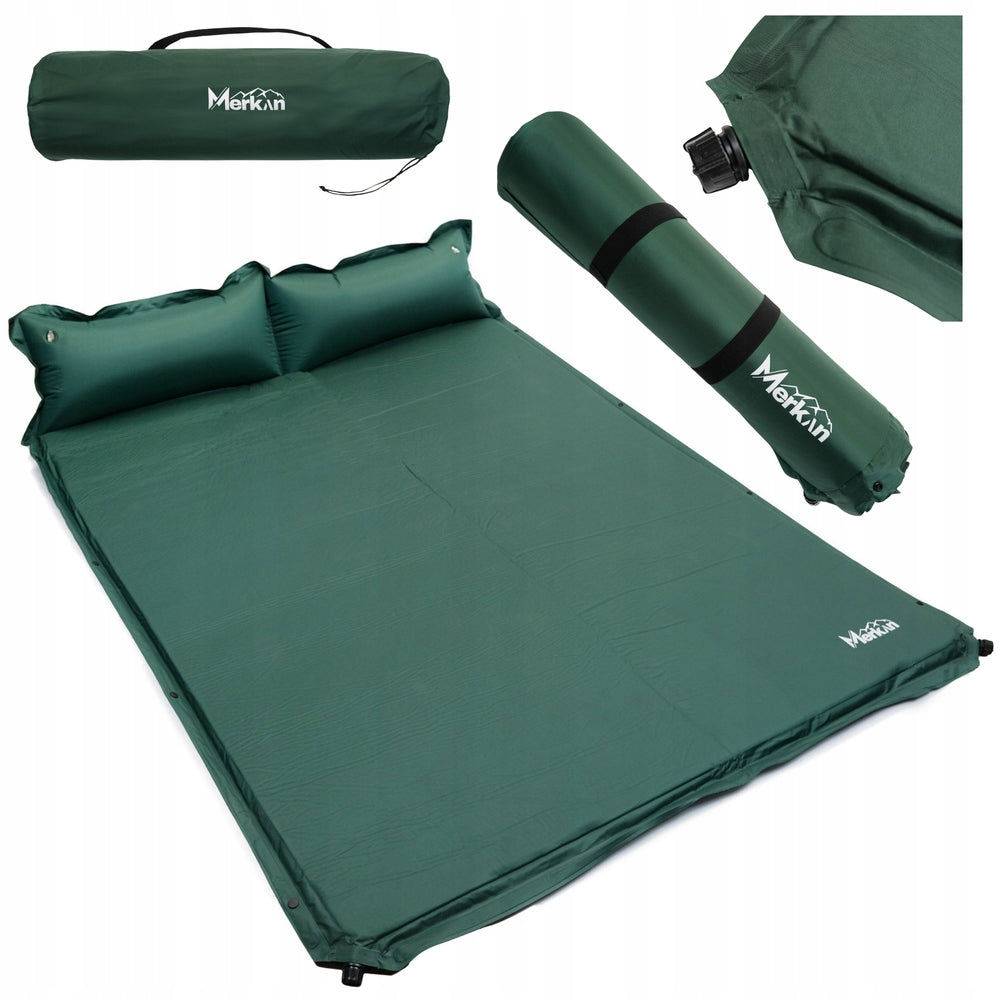 Self-Inflating Mattress Mat Tourist Mat Double With Pillow 3 cm