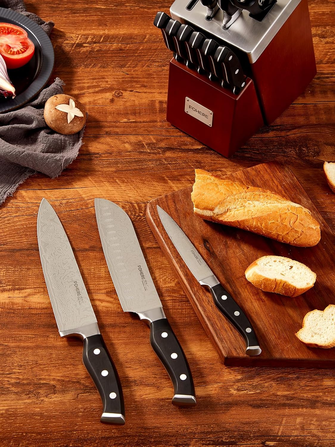 Self-Sharpening Forged Kitchen Knife Set - Incredible Sharpness with Block Manufacturer code IMFRB0XYC3