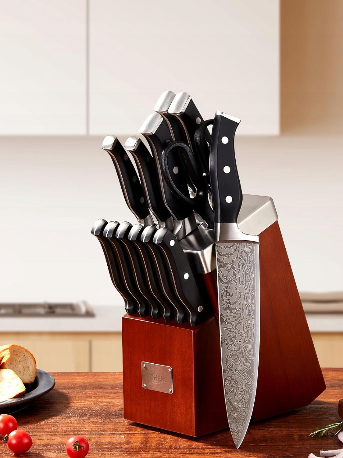 Self Sharpening Kitchen Knife Set Forged Amazing Sharpness Block Manufacturer code IMFRB0XYC3