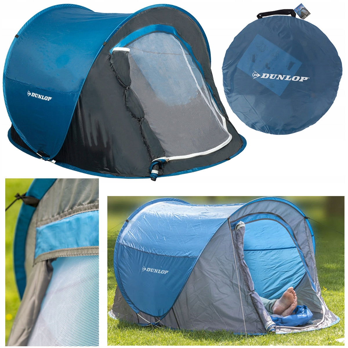 Self-folding tent 1 person WATERPROOF tourist Dunlop