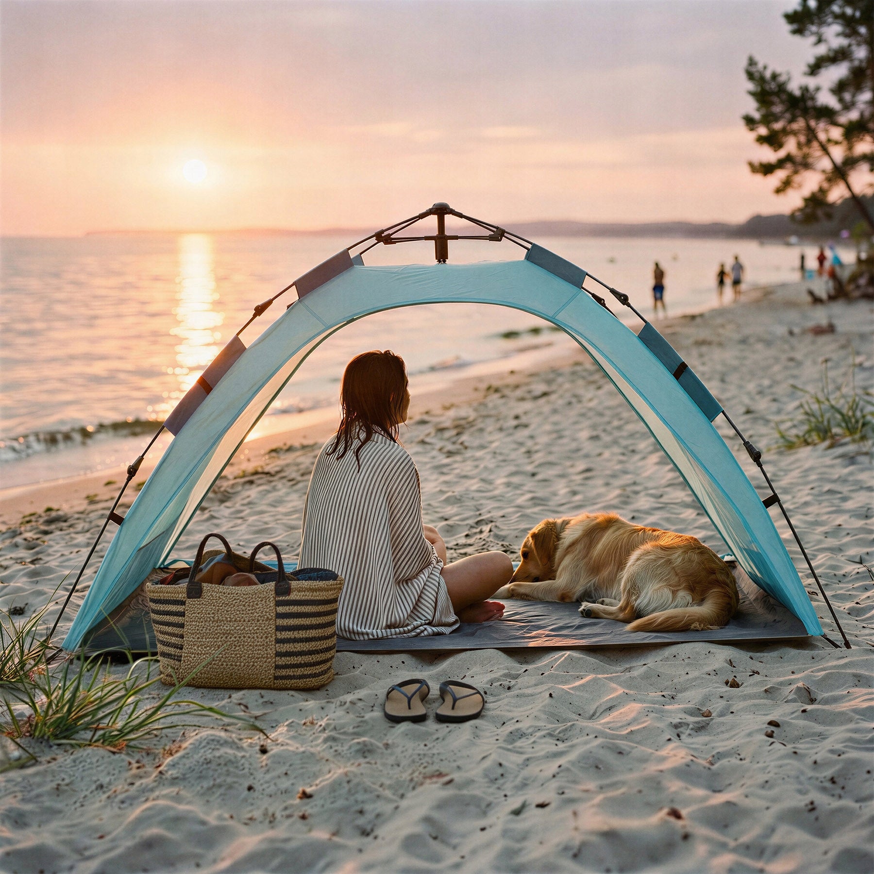 Self-folding tent 200x145cm NILS CAMP NC4802 Blue Quick Installation Manufacturer code 15-04-007