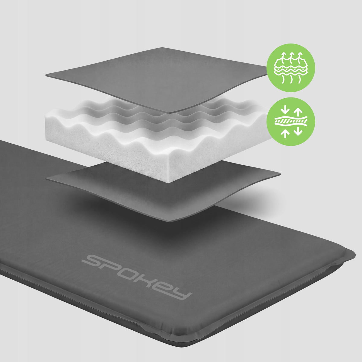 Self-inflating Mat Mattress Tourist Mat Spokey FATTY 5cm for tent Brand Spokey