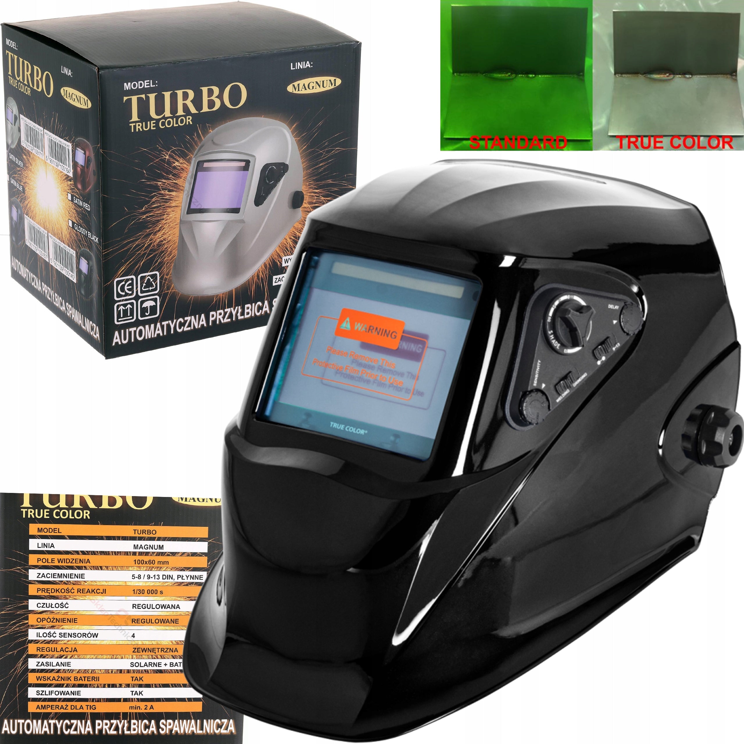 Self-tinting visor MAGNUM TURBO | TRUE COLOR | TIG/MIG/MMA QUALITY
