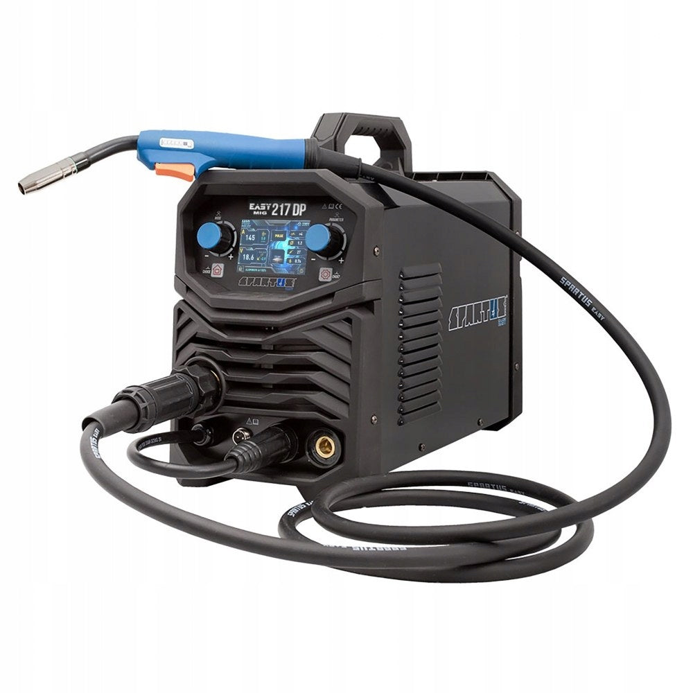 Semi-automatic inverter welder SPARTUS EasyMIG 217DP LCD DUAL PULSE Manufacturer code EASYMIG217DP-PAK-15-3