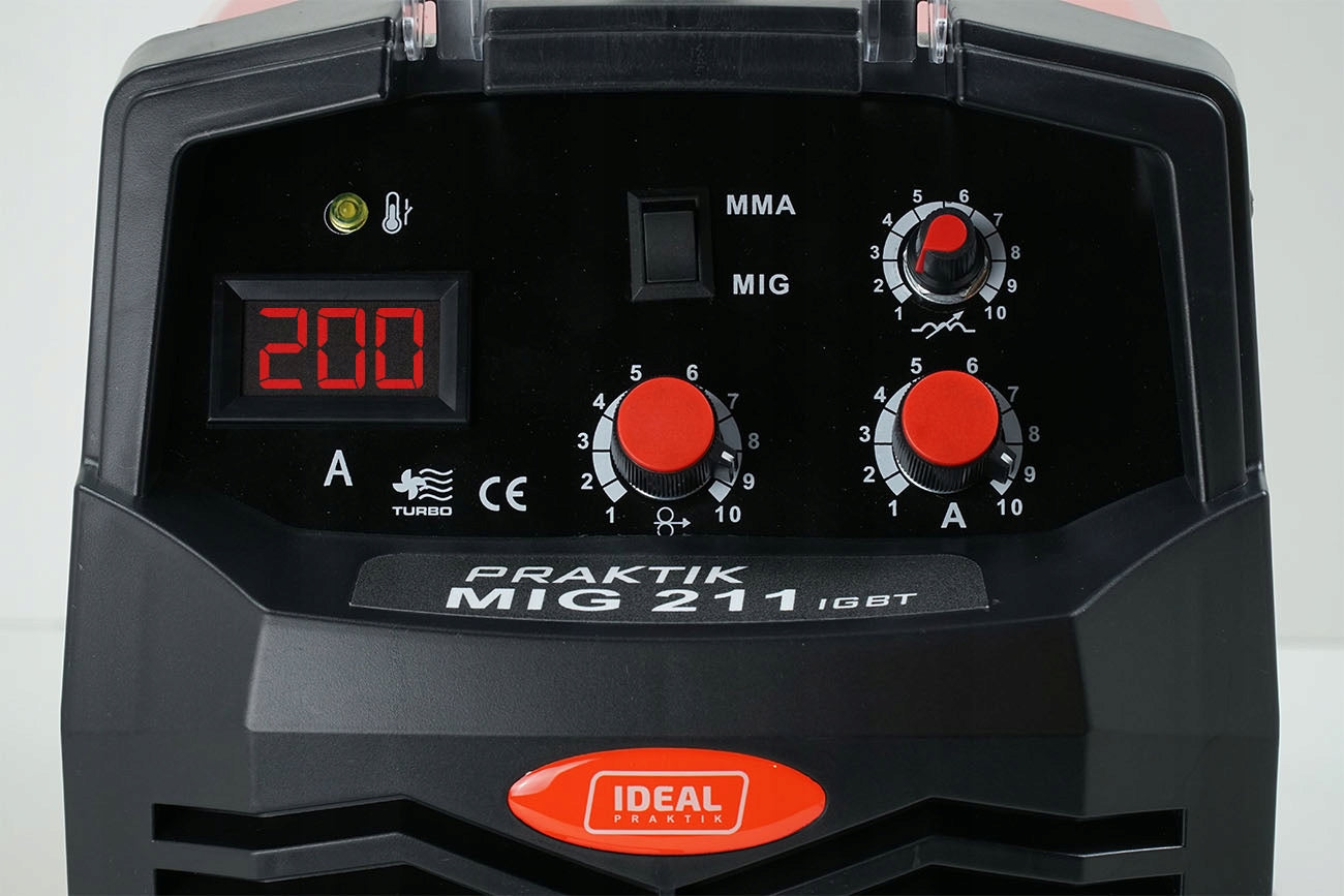 Semi-automatic welding machine Ideal Praktik MIG 211 MMA with LCD display Manufacturer code PMIG211MMA