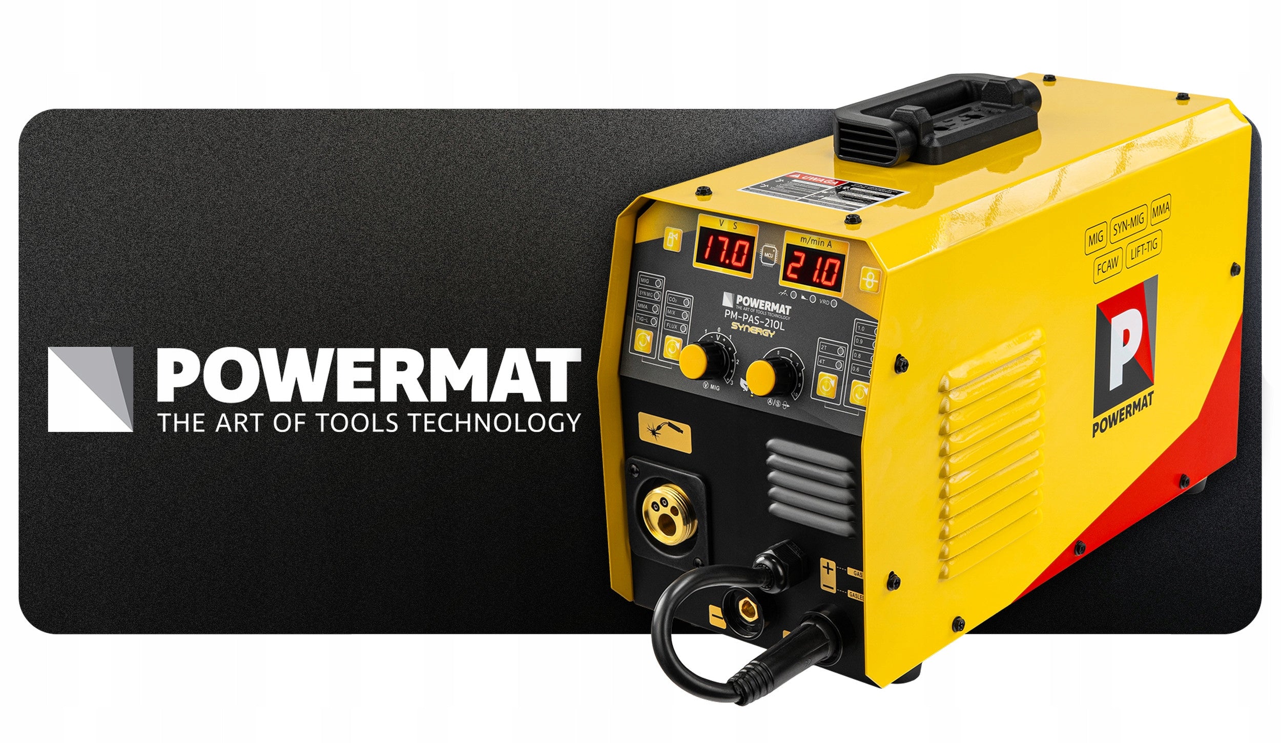 Semi-automatic welding machine MIG/MAG, MMA, TIG Powermat 190-210 A 230 V Brand Powermat