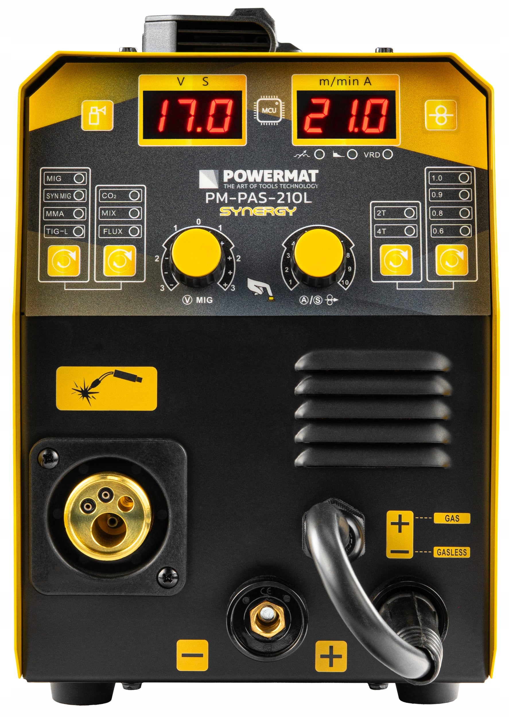 Semi-automatic welding machine MIG/MAG, MMA, TIG Powermat 190-210 A 230 V Manufacturer code PM1544