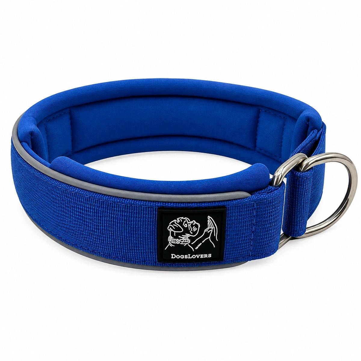 Semi-clamp collar for dog wide reflective soft DogsLovers 6 colors Brand DogsLovers