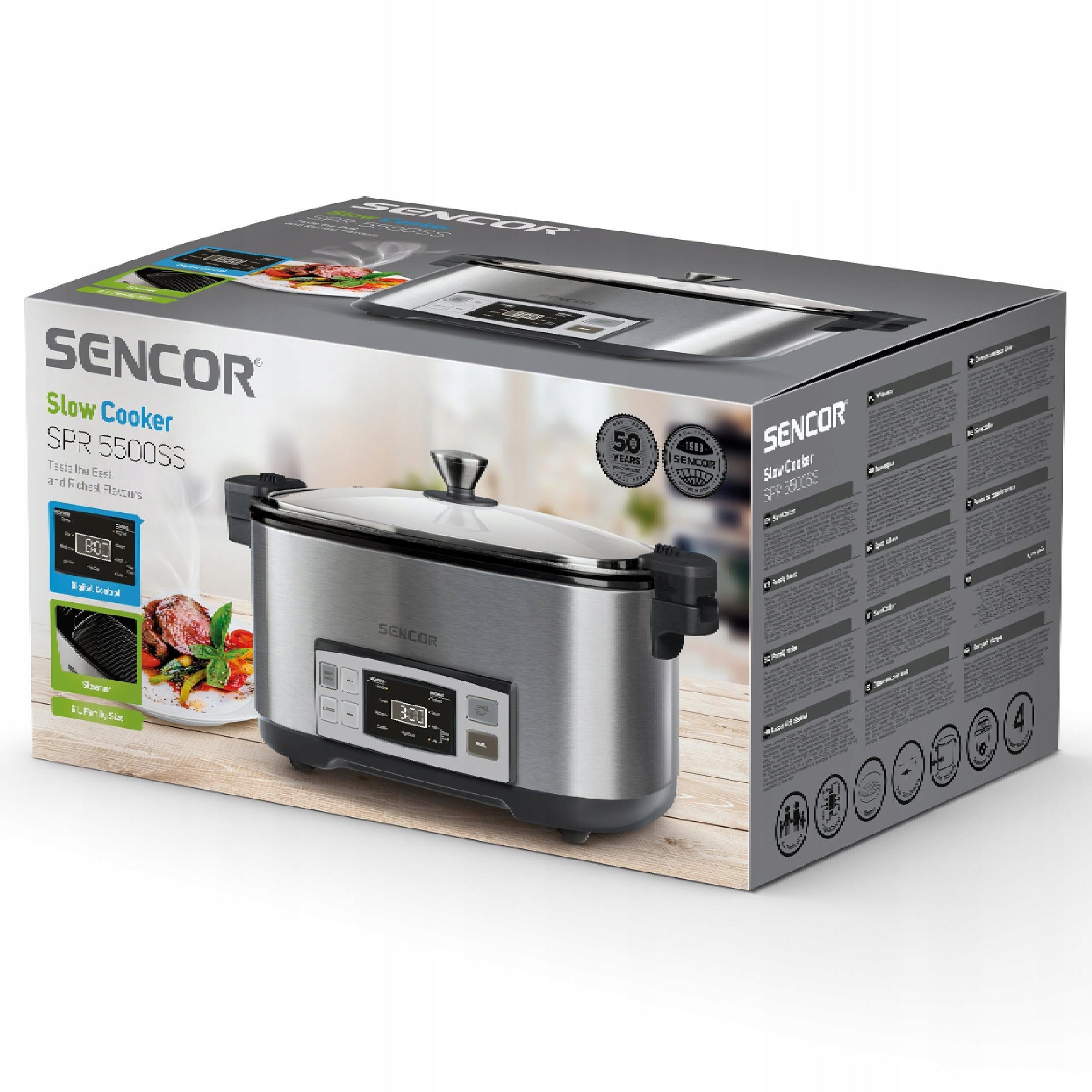Sencor SPR 5500SS 7L 1350W Thermostat Packaging status original
