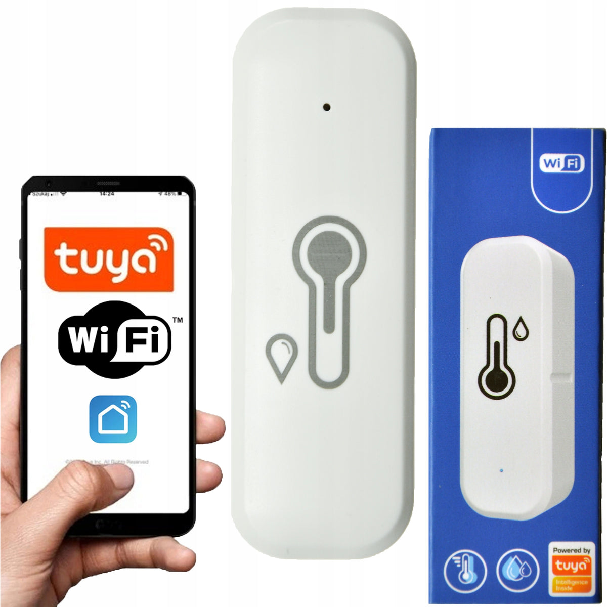 Sensor Humidity Temperature Sensor Thermometer Monitor TUYA WIFI Manufacturer code 0161