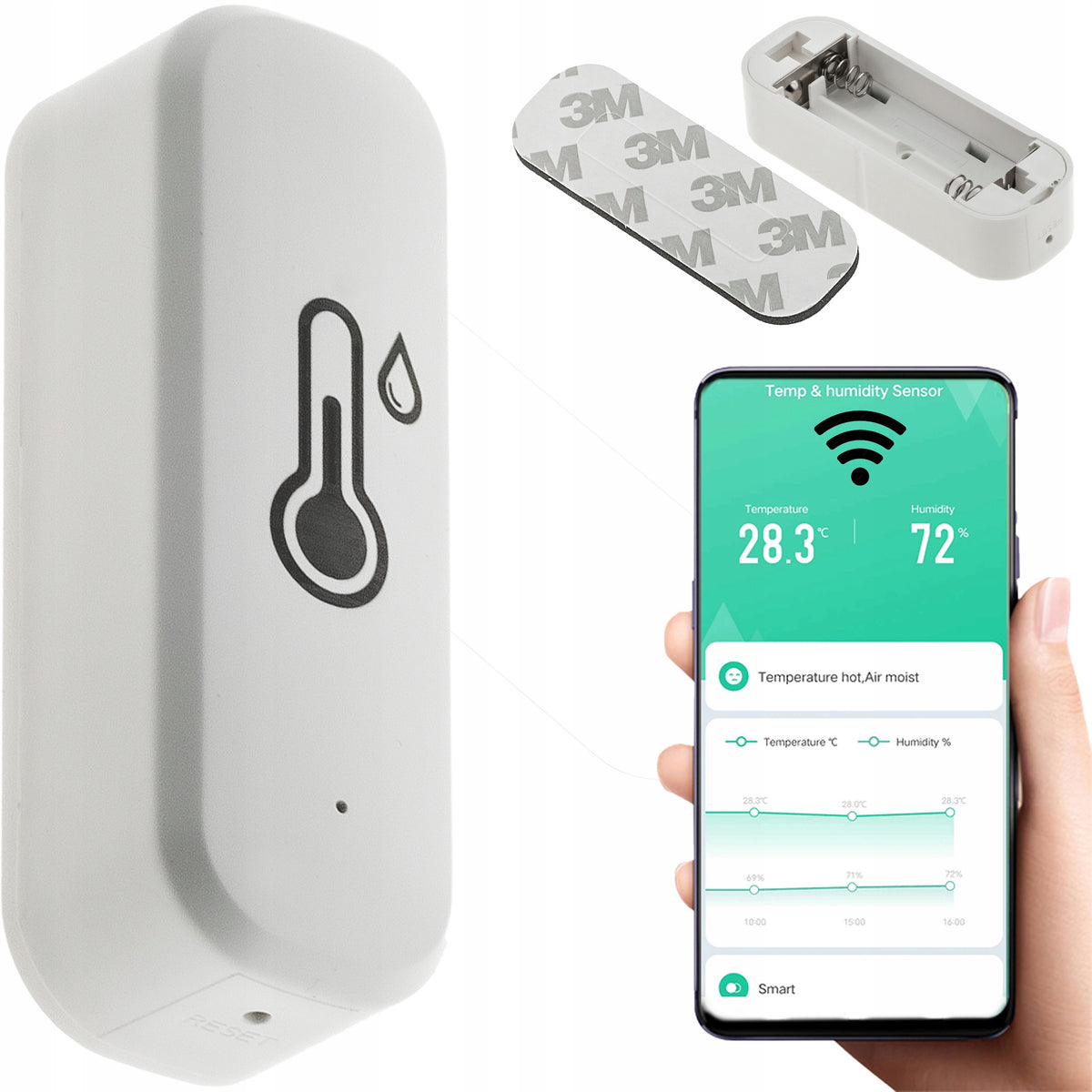 Sensor Humidity Temperature Sensor Thermometer Monitor TUYA WIFI Packaging status original