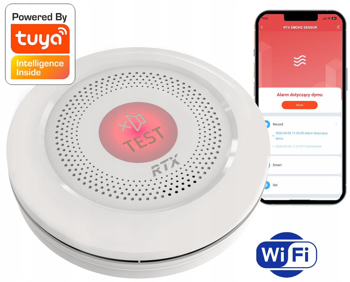 Sensor Smoke Sensor RTX TUYA WiFi #CERTIFICATES DBI CE EN DoP CoCP Packaging status original